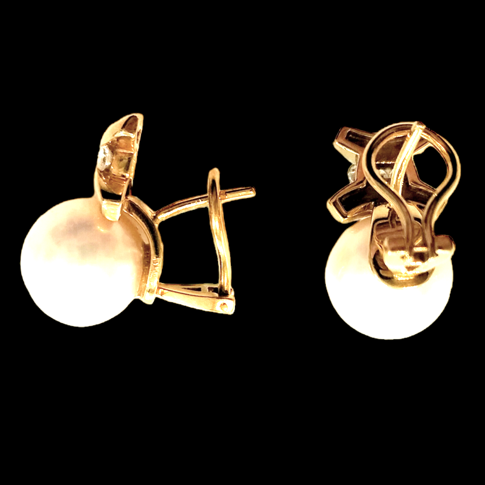 Arracades or groc amb perla